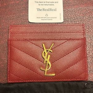 YSL Maroon Cardholder